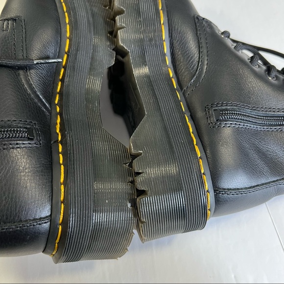 Dr. Marten Jadon Faux Fur Lined Leather Platform Boot  Sz 5 - Picture 9 of 13